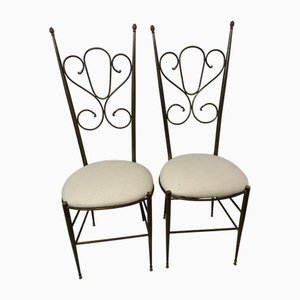 Sedie Chiavari in ottone, anni '50, set di 2