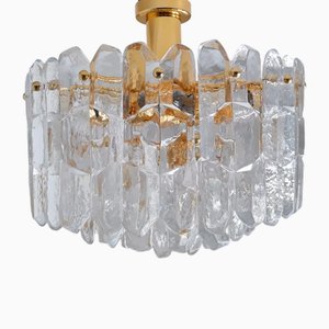 Ceiling Lamp Model 5457 in Brass & Glass by J. T. Kalmar for Kalmar, 1960s