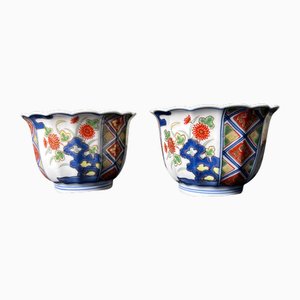 Japanese Yunomi Kisen-Gama Porcelain Teacups, 1950s, Set of 2