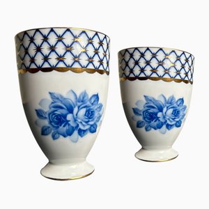 Japanische Yunomi Teetassen aus Porzellan von Nikko, 1950er, 2er Set