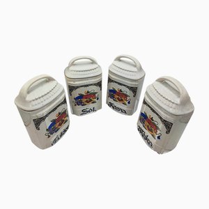 Ceramic Containers, 1890s, Set of 4