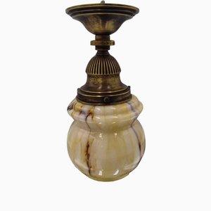Plafonnier Art Déco en Laiton, 1920s
