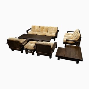 Geometric Living Room Model St. Moritz by Klaus Rausch Furniture Co. for Architects and Designers, 1960s, Set of 7