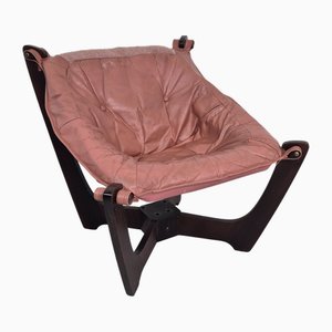 Pink Luna Lounge Chair by Odd Knutsen for Hjellegjerde Møbler AS, 1970s