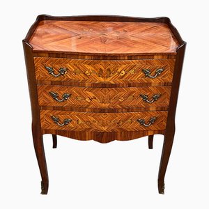 Antike Kommode aus Holz mit Intarsien, 1950er