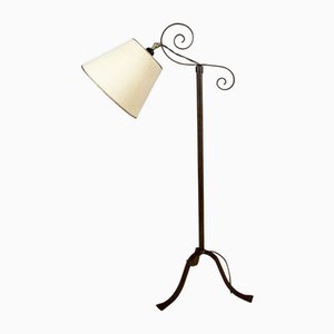 Metal Floor Lamp with Adjustable Head, Early 20th Century