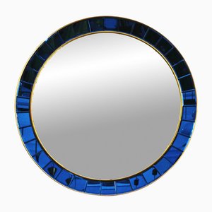 Model 2679 Round Wall Mirror from Cristal Art, Italy, 1950s