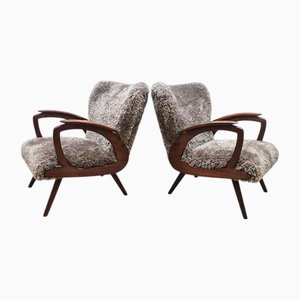 Skandinavische Ohrensessel, 1950er, 2er Set
