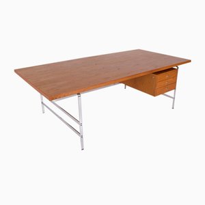 Großer Schreibtisch von Preben Fabricius & Jørgen Kastholm für Kill International, 1960er
