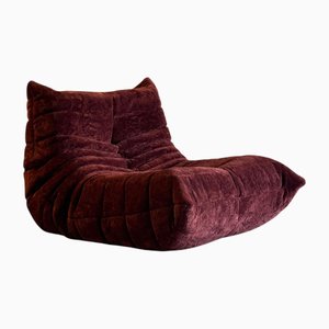 Poltrona Togo a un posto di colore bordeaux di Ligne Roset