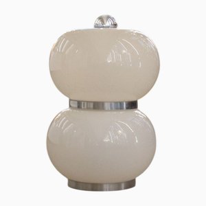 Lampada da tavolo color crema attribuita a Mazzega, anni '70