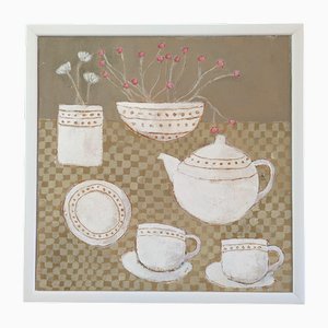 Tea Set Mini Still Lifes, 1950s, Paint & Canvas, Framed