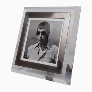 Mid-Century Italian Picture Frame in Acrylic Glass and Chrome, 1970s