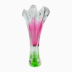 Vaso artistico in vetro di Josef Hospodka per Chřibská Glassworks, anni '60