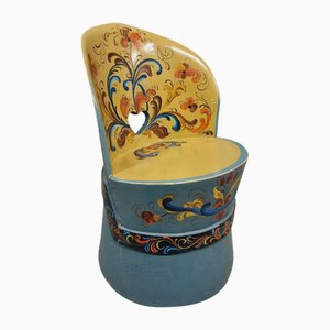 Norwegischer Vintage Kubbestol Baumstamm Stuhl, 1966