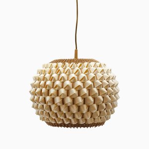 Mid-Century Modern Rattan Wicker Pendant Light, Italy, 1960s