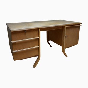 Birchwood Writing Desk attributed to Cees Braakman for Usm Pastoe, 1950s