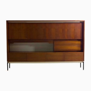 Vintage Belgian Backlit Highboard in Teak, 1960s