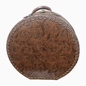 Boîte à Chapeaux en Cuir, 1980s