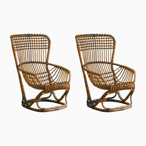 Poltrone Tre Cerchi attribuite a Tito Agnoli per Bonacina, Italia, anni '50, set di 2