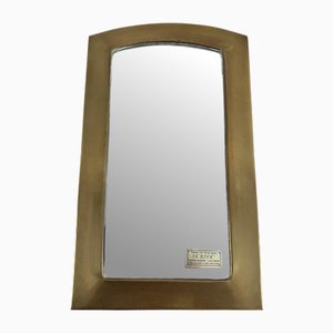 Petit Miroir Mural Mid-Century en Laiton, France, 1950s