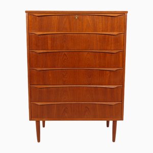Commode à 6 Tiroirs Vintage en Teck, Danemark