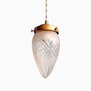 Suspension in Satin Crystal, Early 20th Century