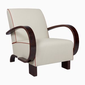 Art Deco Armchair in Walnut, Czech, 1930s