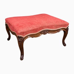 Large English Walnut Fireside Stool,1850s