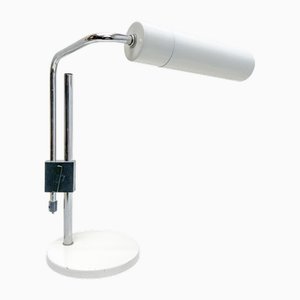 White and Chrome Adjustable Desk Lamp from Hala, 1960s