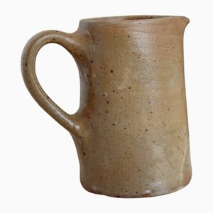 Rustikaler Vintage Milchkännchen aus Steingut, 1950er