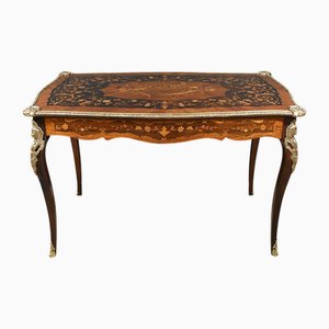 Marquetry Desk Table, Late 19th Century