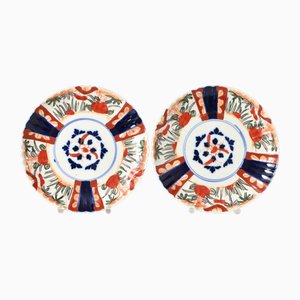Japanese Imari Porcelain Plates, 1890s, Set of 2
