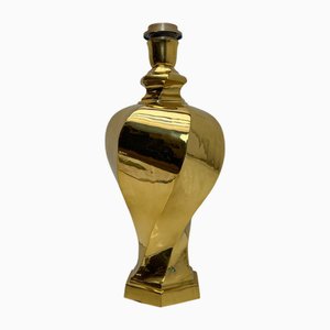 Spiral Brass Urn Table Lamp, 1960s