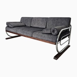 Bauhaus Chrome Sofa by Robert Slezak for Slezak Factories, 1930s