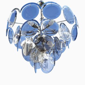 Lustre Sputnik en Verre Fumé et Chrome, 1980s