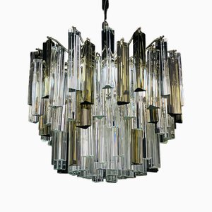 Italienischer Vintage Prisma Kronleuchter aus Muranoglas von Venini, 1970er