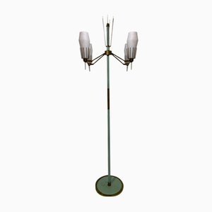 Lampadaire en Laiton Laqué de Arredoluce, 1952