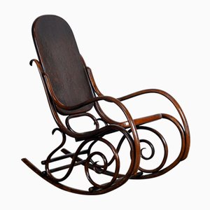 Sedia a dondolo vintage di Thonet, 1920