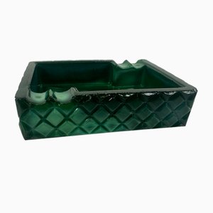 Bohemian Malachite Ashtray from Jablonec Glassworks, 1960s