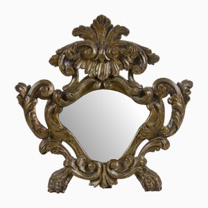 Miroir Cadre en Bois Sculpté, Sculpté et Laqué