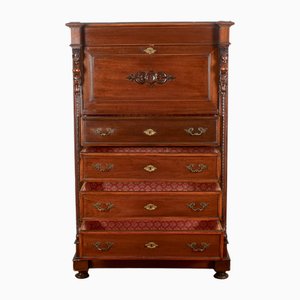 Italian Carved Secretaire with Flap