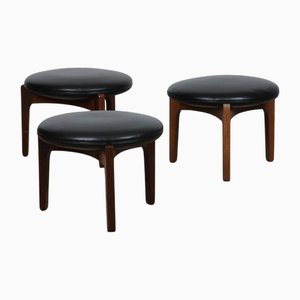 Hocker von Sven Ellekaer für Christian Linneberg, 1960er, 3er Set