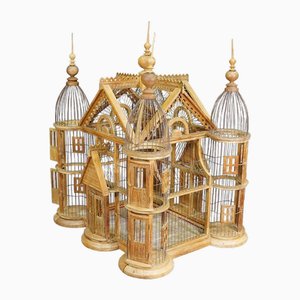 Vogelkäfig aus Holz, Deutschland, 1920er