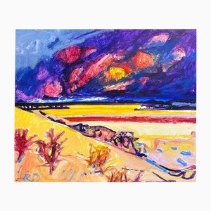 Jean Krille, Paisaje 127, óleo sobre lienzo, 1988