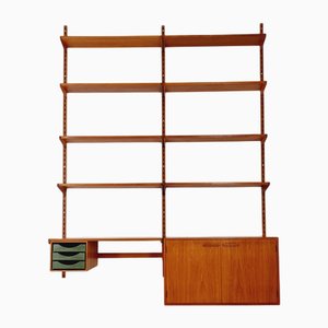 Danish Modern Modular Teak Shelving System by Kai Kristansen for Fh Möbel, Denmark, 1960s