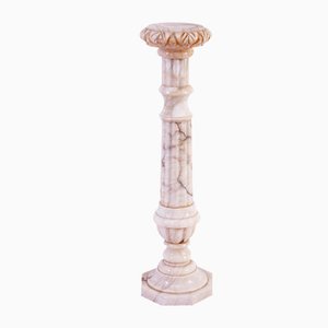Italian Marble Column with Lighting, 1950s