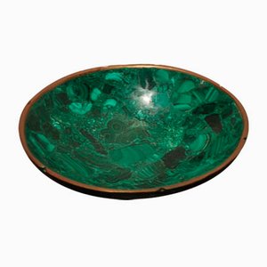 Malachite and Brass Ashtray, 1970s