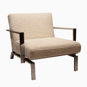 Vintage Italian Chrome Armchair, 1970s