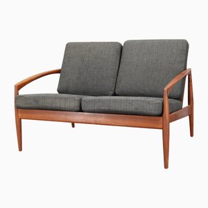 Paper Knife 2-Seater Teak Sofa by Kai Kristiansen, Denmark, 1960s